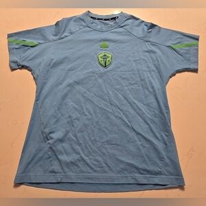 2024 Adidas Aeroready MLS Seattle Sounders FC Travel Raglan T-shirt Men's Size L